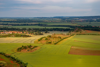 Teufelsmauer Mittelsteine im Ortsteil Weddersleben in Thale im Bundesland Sachsen-Anhalt, Deutschland aus der Luft