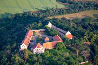 Konradsburg im Ortsteil Ermsleben in Falkenstein im Bundesland Sachsen-Anhalt, Deutschland aus der Luft