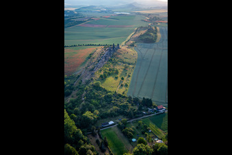 Luftbild von Teufelsmauer (Königsstein) von Osten im Ortsteil Weddersleben in Thale im Bundesland Sachsen-Anhalt, Deutschland