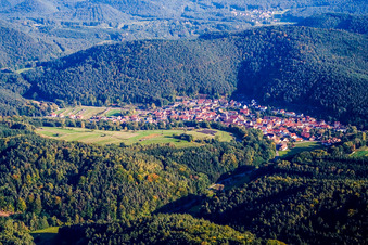 Ort im Tal des Erlenbach in Vorderweidenthal im Bundesland Rheinland-Pfalz, Deutschland