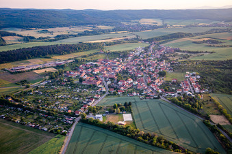 Ortsansicht von Osten im Ortsteil Timmenrode in Blankenburg im Bundesland Sachsen-Anhalt, Deutschland