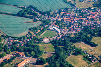 Sportplatz an der Allee im Ortsteil Meisdorf in Falkenstein im Bundesland Sachsen-Anhalt, Deutschland