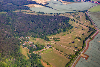 Luftaufnahme von Golfclub Schloß Meisdorf e.V in Falkenstein im Bundesland Sachsen-Anhalt, Deutschland