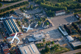 Drohnenaufname von Technik Museum Speyer im Bundesland Rheinland-Pfalz, Deutschland