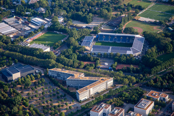 Carl-Benz-Stadion und  Fussballcenter Rhein Neckar im Ortsteil Oststadt in Mannheim im Bundesland Baden-Württemberg, Deutschland