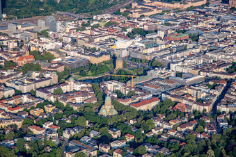 Christuskirche und Wasserturm Mannheim im Ortsteil Oststadt im Bundesland Baden-Württemberg, Deutschland