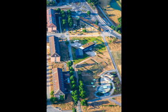 Stark für die Zukunft- Hochschulen in Mannheim am Spinelli-Park der Bundesgartenschau Mannheim BUGA 2023 im Ortsteil Feudenheim im Bundesland Baden-Württemberg, Deutschland