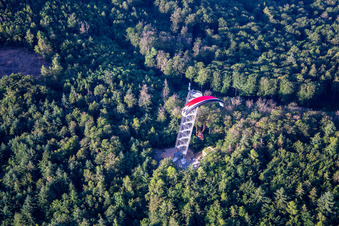 Trommturm Rimbach im Ortsteil Zotzenbach im Bundesland Hessen, Deutschland aus der Luft