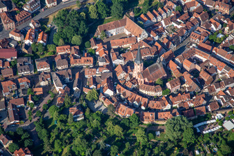 Historische Altstadt Stadtkirche in Michelstadt im Bundesland Hessen, Deutschland