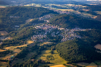 Lindenfels von Süden im Bundesland Hessen, Deutschland