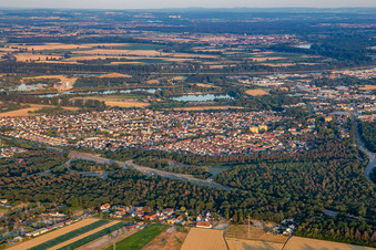Speyer-Nord von Westen im Ortsteil Rinkenbergerhof im Bundesland Rheinland-Pfalz, Deutschland