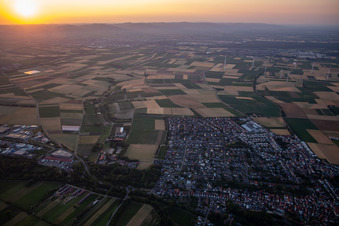 Luftaufnahme von Herxheim bei Landau im Bundesland Rheinland-Pfalz, Deutschland