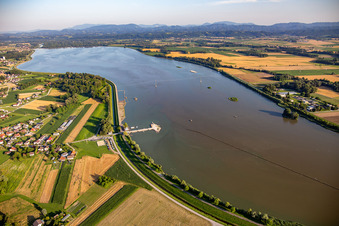 Stausee Ptujsko jezero von Nordwesten, Slowenien