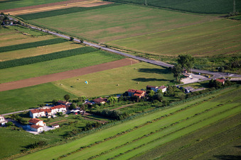 Luftbild von Paragliding Landing Lijak / Društvo jadralnih padalcev Polet Nova Gorica, Slowenien