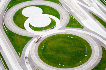 Daimler LKW-Testgelände in Wörth am Rhein im Bundesland Rheinland-Pfalz, Deutschland