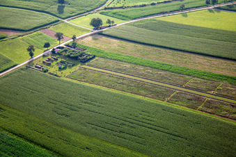 Gartenanlage in Aschbach im Bundesland Bas-Rhin, Frankreich