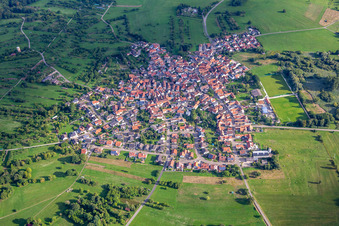 Büchelberg von Süden in Wörth am Rhein im Bundesland Rheinland-Pfalz, Deutschland