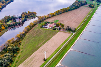 Hofgut Maxau im Ortsteil Knielingen in Karlsruhe im Bundesland Baden-Württemberg, Deutschland