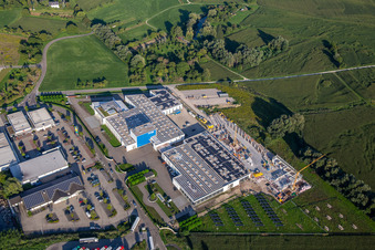 Zimmer Group Am Glockenloch im Ortsteil Freistett in Rheinau im Bundesland Baden-Württemberg, Deutschland aus der Luft