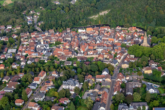 Luftbild von Historische Altstadt von Westen in Meisenheim im Bundesland Rheinland-Pfalz, Deutschland