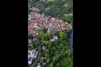 Historische Altstadt von Süden in Meisenheim im Bundesland Rheinland-Pfalz, Deutschland