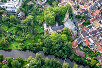 Luftbild von Schlosskirche Meisenheim im Bundesland Rheinland-Pfalz, Deutschland
