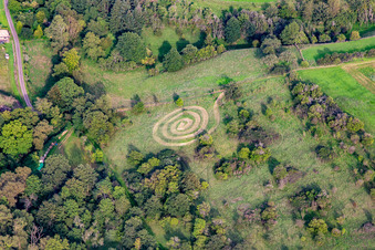 Gemähte Spirale in Duchroth im Bundesland Rheinland-Pfalz, Deutschland