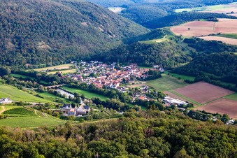 Luftbild von Oberhausen an der Nahe von Nordwesten im Bundesland Rheinland-Pfalz, Deutschland