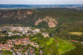 Ebernburg von Westen in Bad Kreuznach im Bundesland Rheinland-Pfalz, Deutschland