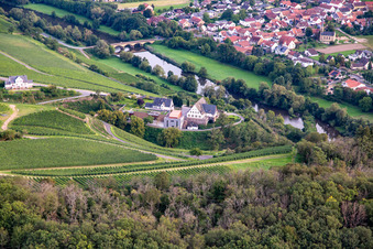 Luftbild von Hotel Gut Hermannsberg und Gutsverwaltung Niederhausen Schlossböckelheim im Bundesland Rheinland-Pfalz, Deutschland