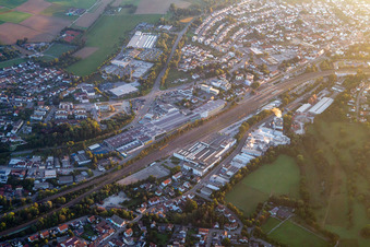 Industriegebiet Am Güterbahnhof, Bruckenfeldstraße Rinkinger Straße in Bretten im Bundesland Baden-Württemberg, Deutschland