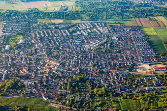 Asperg von Norden im Bundesland Baden-Württemberg, Deutschland