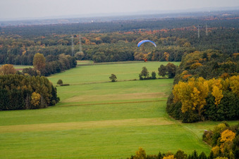 Otterbachtal in Minfeld im Bundesland Rheinland-Pfalz, Deutschland von oben