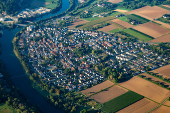 Neckargröningen von Norden in Remseck am Neckar im Bundesland Baden-Württemberg, Deutschland