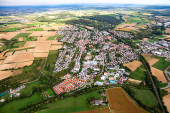 Flehingen von Westen in Oberderdingen im Bundesland Baden-Württemberg, Deutschland