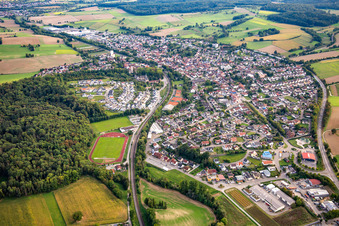 Luftbild von Gondelsheim von Norden im Bundesland Baden-Württemberg, Deutschland