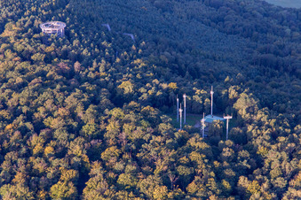 Radarantennen am Col de Stiefelsberg in Cleebourg im Bundesland Bas-Rhin, Frankreich