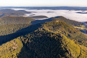 Châteaux de Hohenbourg et Lœwenstein und Wegelnburg in Lembach im Bundesland Bas-Rhin, Frankreich