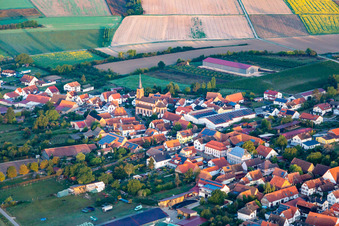 Luftbild von Schweighofen von Südwesten im Bundesland Rheinland-Pfalz, Deutschland