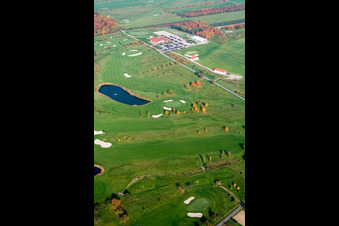 Luftbild von Gelände des Golfplatz Golfclub Urloffen im Ortsteil Zimmern in Appenweier im Bundesland Baden-Württemberg, Deutschland