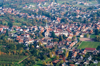 Luftaufnahme von Ortsteil Ulm in Renchen im Bundesland Baden-Württemberg, Deutschland