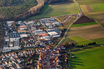 Erweiterungsfläche des Gewerbegebiet Gereutäcker in Hatzenbühl im Bundesland Rheinland-Pfalz, Deutschland