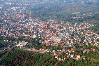 Panorama- Stadtansicht des Innenstadtbereiches von Achern im Ortsteil Oberachern in Achern im Bundesland Baden-Württemberg, Deutschland