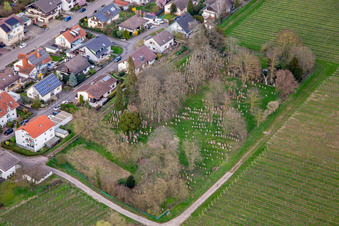 Luftbild von Jüdischer Friedhof Ingenheim in Billigheim-Ingenheim im Bundesland Rheinland-Pfalz, Deutschland