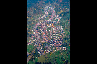 Luftbild von Dorf - Ansicht im Ortsteil Sulzbach in Gaggenau im Bundesland Baden-Württemberg, Deutschland