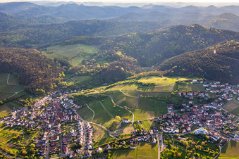 Weinberge zwischen Gleishorbach und Gleiszellen in Gleiszellen-Gleishorbach im Bundesland Rheinland-Pfalz, Deutschland