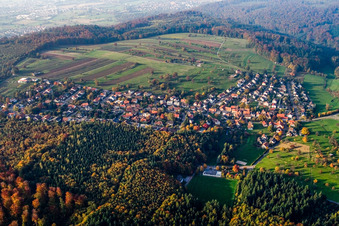 Schluttenbach aus Südwesten in Ettlingen im Bundesland Baden-Württemberg, Deutschland