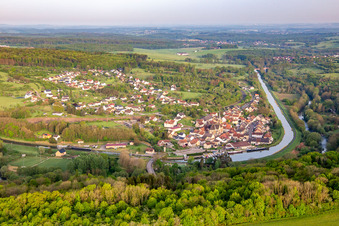 Wittring von Süden im Bundesland Moselle, Frankreich