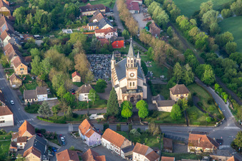 Église protestante in Herbitzheim im Bundesland Bas-Rhin, Frankreich