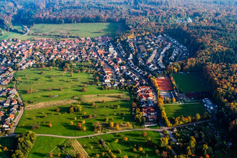 Schöllbronn von Nordwesten in Ettlingen im Bundesland Baden-Württemberg, Deutschland